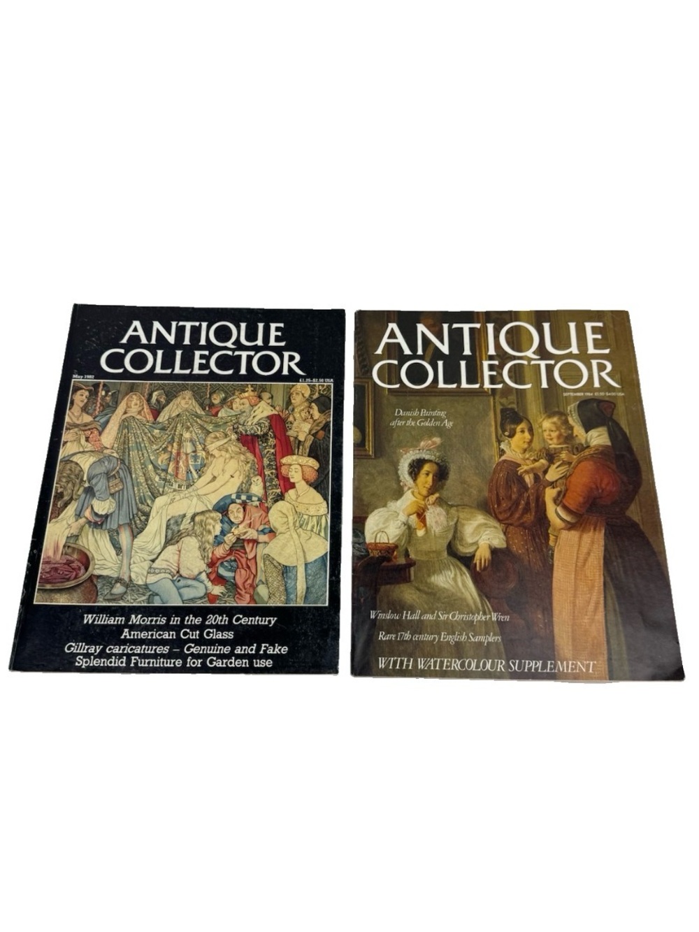 Lot Of 2 Antique Collector Magazines May 1982 Sept 1984 William Morris Art Decor